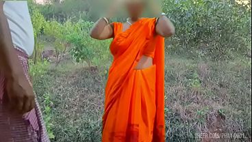 Indian Desi bihari village wife hard touch big boobs, by her lover, in running bike, in outdoor jungle